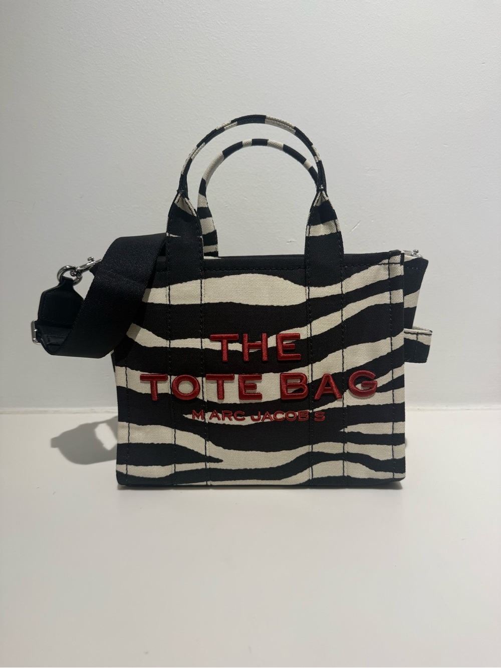 NWT Marc Jacobs The Small Zebra Tote Bag canvas
